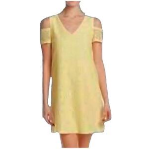 NWT Madison Leigh size 10 yellow lace dress